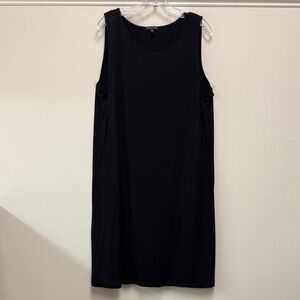 Eileen Fisher Black Sleeveless Shift Dress